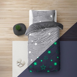 POSTELJINA GLOW IN THE DARK STARS GREY 