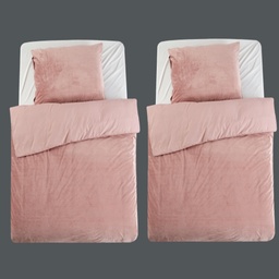 [VELVET PINK+VELVET PINK] 2 POSTELJINE VELVET PINK 140X200